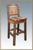 Image of Montana Woodworks Homestead Barstool with Back MWHCBSWNRSL