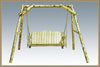Image of Montana Woodworks Log Lawn Swing Exterior Finish MWLSEXT