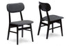 Image of Baxton Studio Debbie Mid-Century Dark Brown Wood 5PC Dining Set Dining Room RT332-336-TBL-CHR 5PC Set