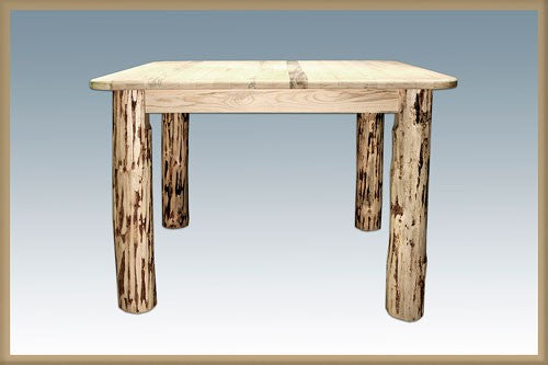 Montana Woodworks Log 4 Post Square Dining Table MWDT4PS