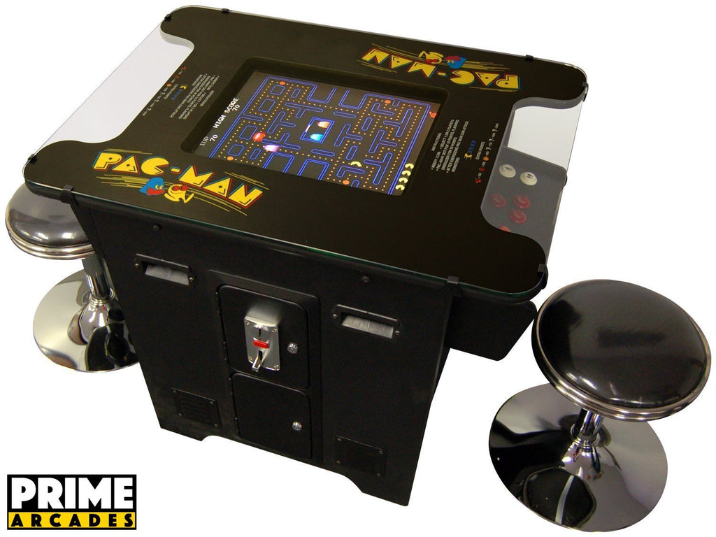 Cocktail Arcade Machine 60 Games in 1 Commerical Grade with Set of 2 Chrome Stools 5 Year Warranty