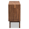 Image of Baxton Studio Sierra Mid-Century Modern Brown Wood 3-Drawer Sideboard Sierra-Rain Oak-Board