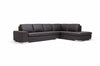 Image of Baxton Studio Callidora Brown Leather Sectional Sofa with Right Facing Chaise Living Room Furniture 766-sofa/lying-M9805-Reverse