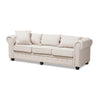 Image of Baxton Studio Alaise Modern Classic Linen Tufted Scroll Arm Chesterfield Sofa and Sectional Living Room Furniture RX1616-Beige-SF