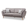Image of Baxton Studio Miranda Mid-Century Modern Fabric Upholstered Sofa and Sectional Living Room Furniture R2006-Dark Grey-SF