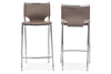 Image of Baxton Studio Montclare Modern and Contemporary Taupe Bonded Leather Upholstered Modern Counter Stool (Set of 2) ALC-1083A-65-Taupe