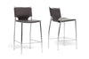 Image of Baxton Studio Montclare Black Leather Modern Counter Stool (Set of 2) Bar Furniture ALC-1083A-65 Black