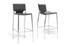 Image of Baxton Studio Montclare Black Leather Modern Bar Stool (Set of 2) Bar Furniture ALC-1083A-75 Black