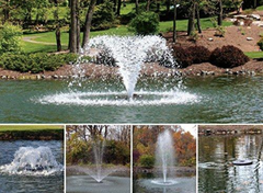 Otterbine 1/2HP Fractional Series: 5-in-1 Pond Aerator/Fountain (230V) with 150ft Cable [QDC]