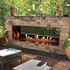 Image of White Mountain Hearth by Empire Carol Rose 48-inch Vent Free Natural Gas Outdoor Linear See-Through Fireplace W/Manual Electronic Ignition & Led Light System