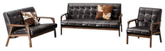 Baxton Studio Mid-Century Masterpieces 3PC Sofa Set Living Room Furniture TOGO 3PC Sofa Set