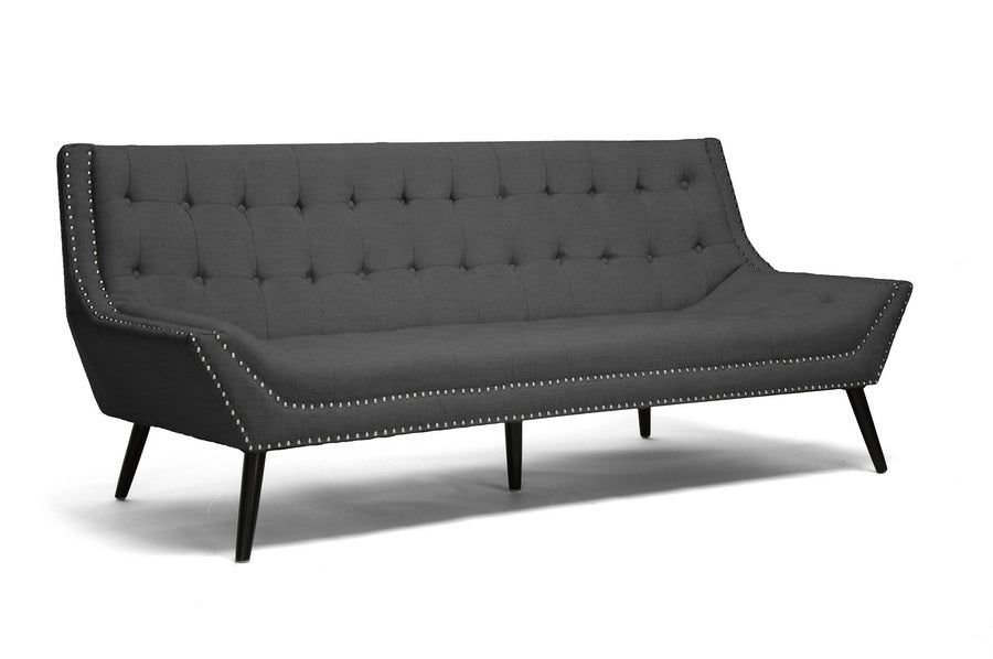 Baxton Studio Tamblin Linen Modern Sofa Living Room Furniture TSF-71004LS-grey