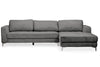 Image of Baxton Studio Agnew Contemporary Light Beige Microfiber Right Facing Sectional Sofa Living Room Furniture U9320S-LRBI-RFC Sectional