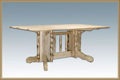 Montana Woodworks Log Double Pedestal Table MWDPTN