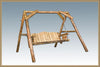 Image of Montana Woodworks Glacier Country Log Lawn Swing MWGCLS