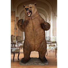 Design Toscano Growling Grizzly Bear Life-Size Statue NE120049