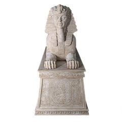 Design Toscano Grand Stone Sphinx Statue atop a Egyptian Plinth NE68777