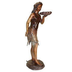 Design Toscano Leaf Maiden Cast Bronze Garden Statue KW58490