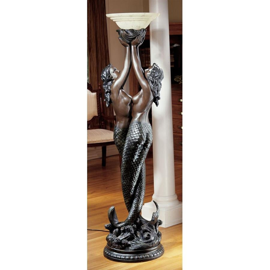 Design Toscano The Entwined Mermaids Sculptural Floor Lamp KY07903