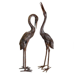 Design Toscano Large Herons Cast Bronze Garden Statue Set KW955020