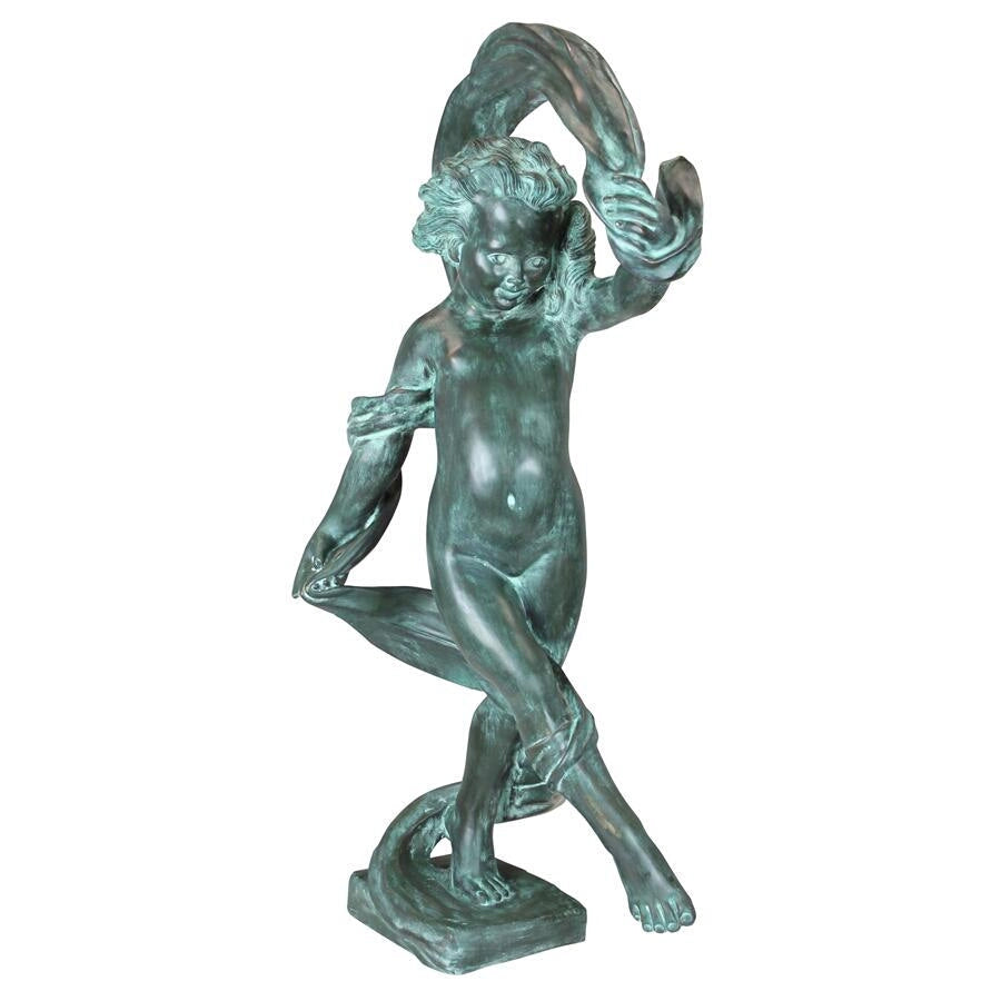 Design Toscano Dancing Girl of the Wind Bronze Garden Statue PK1545