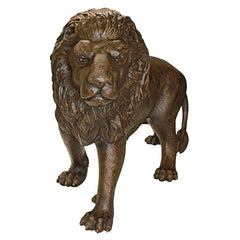 Design Toscano Guardian Lion Cast Bronze Garden Statue: Left Foot Forward AS221551