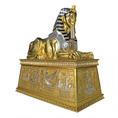 Design Toscano Grand Gilded Sphinx Statue atop a Egyptian Plinth NE68774