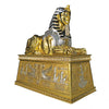 Image of Design Toscano Grand Gilded Sphinx Statue atop a Egyptian Plinth NE68774