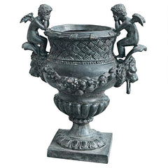 Design Toscano The Duval Double Cherub Cast Bronze Garden Urn SU3192