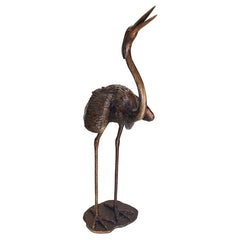 Design Toscano Grande Heron Head Low Cast Bronze Garden Statue PN69701