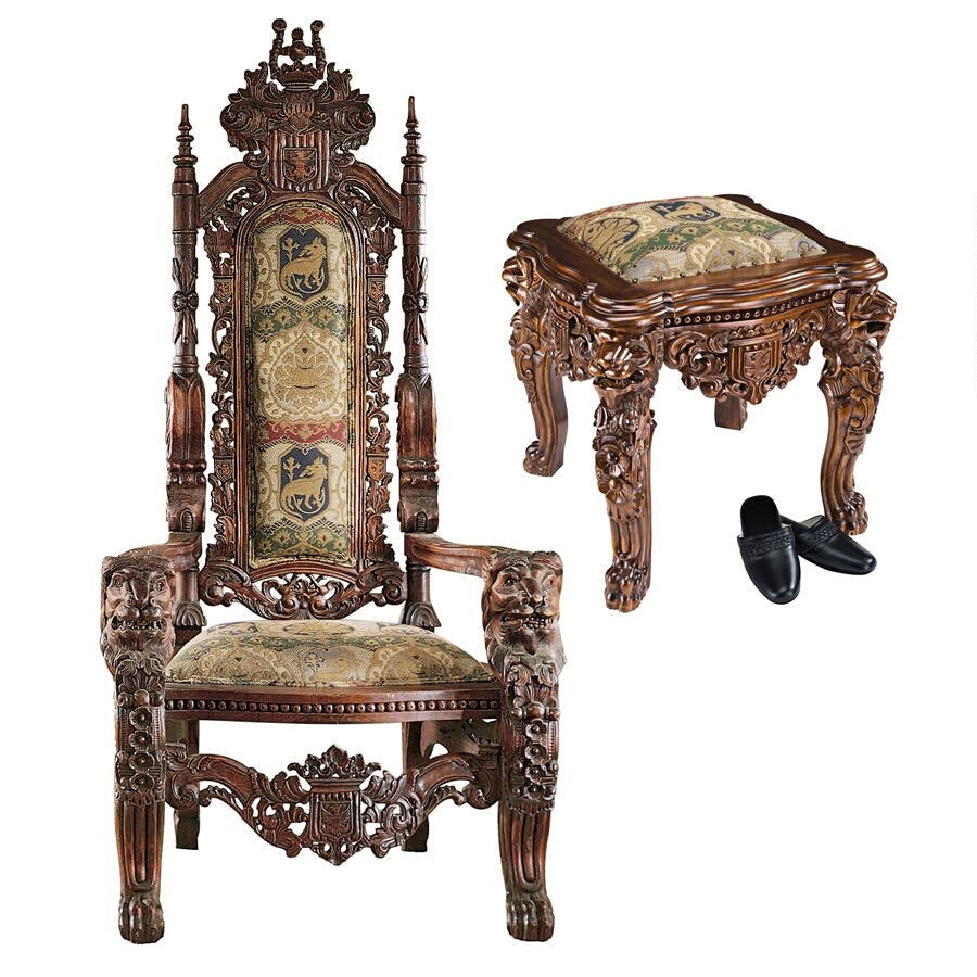 Design Toscano The Lord Raffles Throne and Ottoman Set AF91038