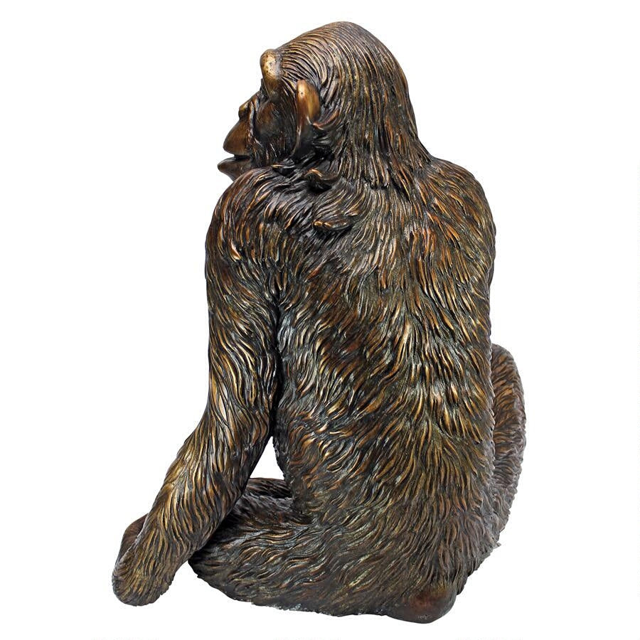 Design Toscano Chatty Chimpanzee Cast Bronze Garden Statue PN6773
