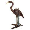 Image of Design Toscano Standing Heron in Reeds Cast Bronze Garden Statue KW81110