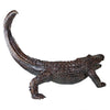 Image of Design Toscano Gator on the Prowl: Spitting Bronze Alligator Garden Statue SU1860