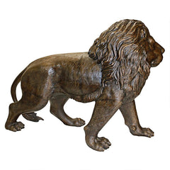 Design Toscano Guardian Lion Cast Bronze Garden Statue: Left Foot Forward AS221551