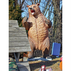 Design Toscano Growling Grizzly Bear Life-Size Statue NE120049