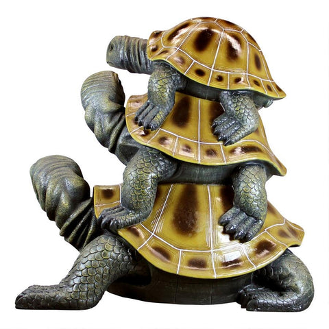 Design Toscano "Three's a Crowd" Stacked Turtle Statue NE150001
