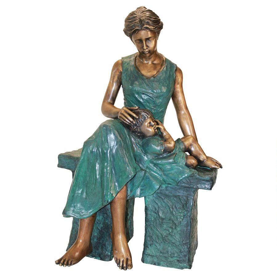 Design Toscano Mother's Moment Cast Bronze Garden Statue PB1044