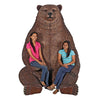 Image of Design Toscano Sitting Pretty Oversized Brown Bear Statue with Paw Seat NE130011