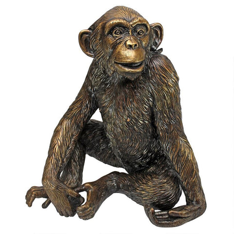 Design Toscano Chatty Chimpanzee Cast Bronze Garden Statue PN6773