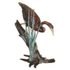 Image of Design Toscano Fishing Heron in Reeds Cast Bronze Garden Statue KW81115