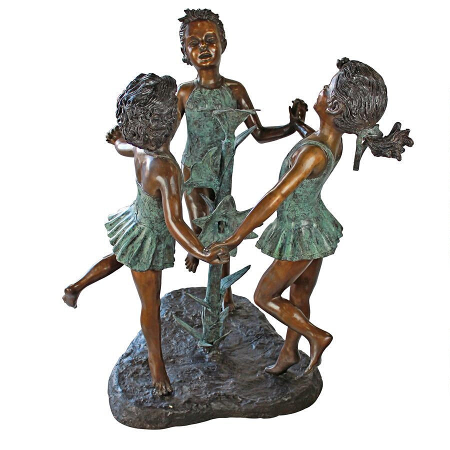 Design Toscano Fun in the Sun Girls Cast Bronze Garden Statue KW29440