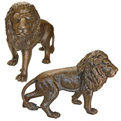 Design Toscano Guardian Lion Cast Bronze Garden Statues AS922155