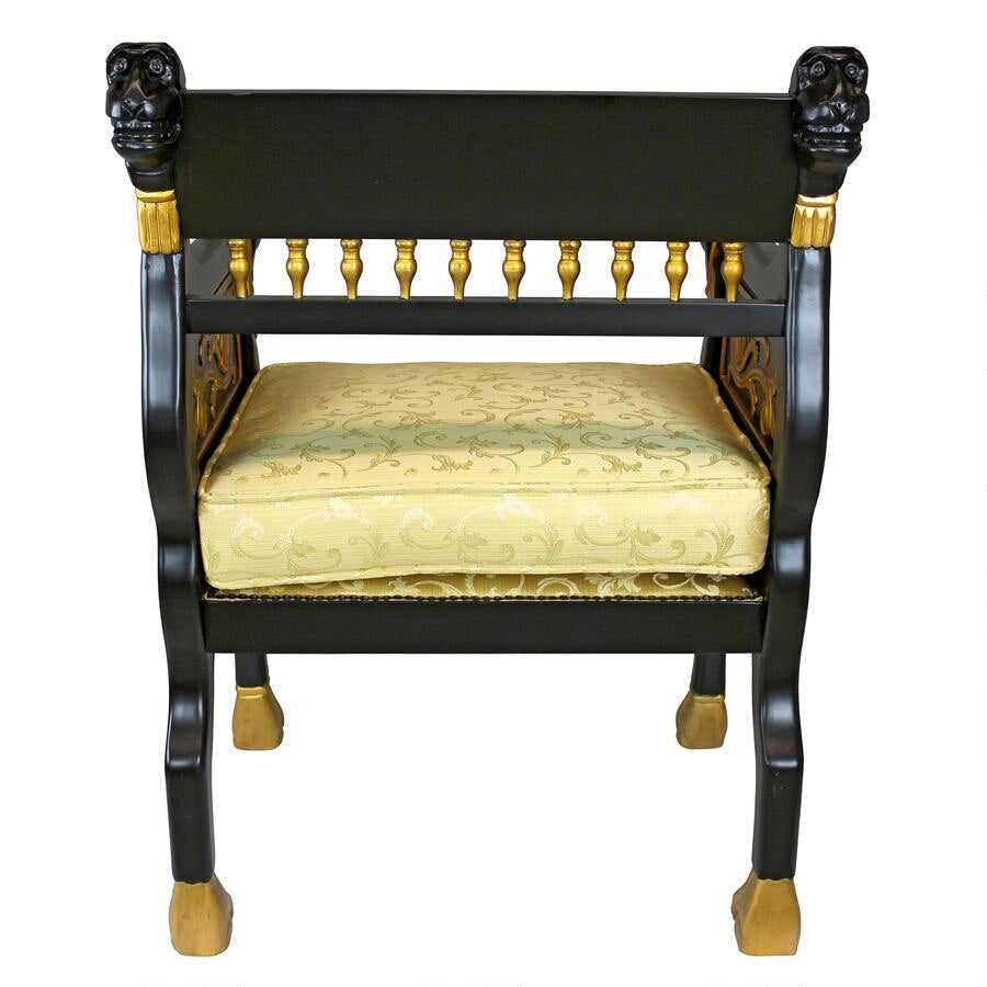 Design Toscano Caesar's Royal Lions Hand-Carved Throne Chair KS1084