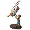 Image of Design Toscano Swinging Children Solid Cast Bronze Garden Statue PN7538