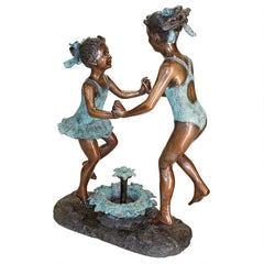 Design Toscano Dancing Splash Girls Cast Bronze Garden Statue KW29368