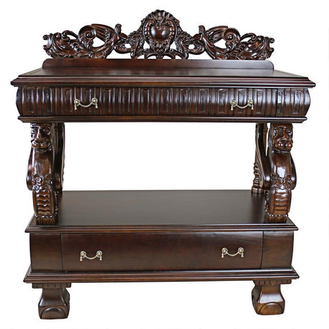 Design Toscano The Lord Raffles Winged Lion Buffet Table KS4031