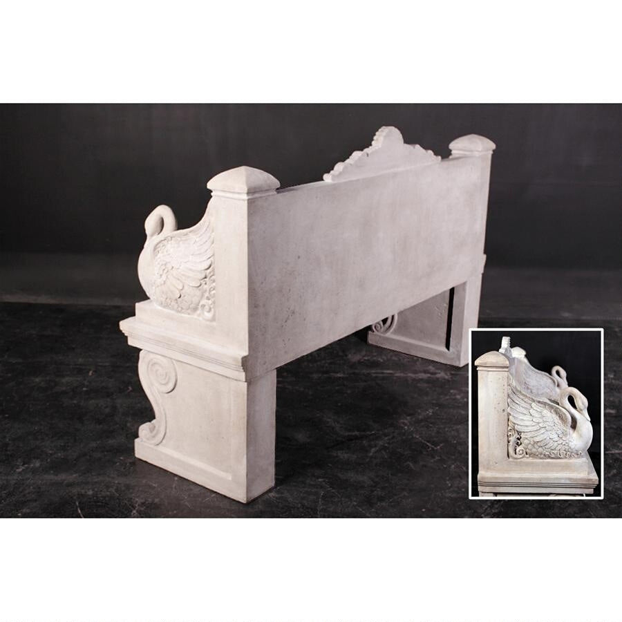 Design Toscano Giant Neoclassical Swan Garden Bench NE90080
