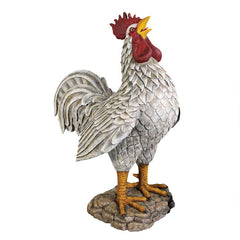 Design Toscano Cock-a-doodle-do, Giant Roadside Rooster Garden Statue NE110114