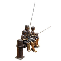 Design Toscano Fishing Family Cast Bronze Garden Statue PB1050